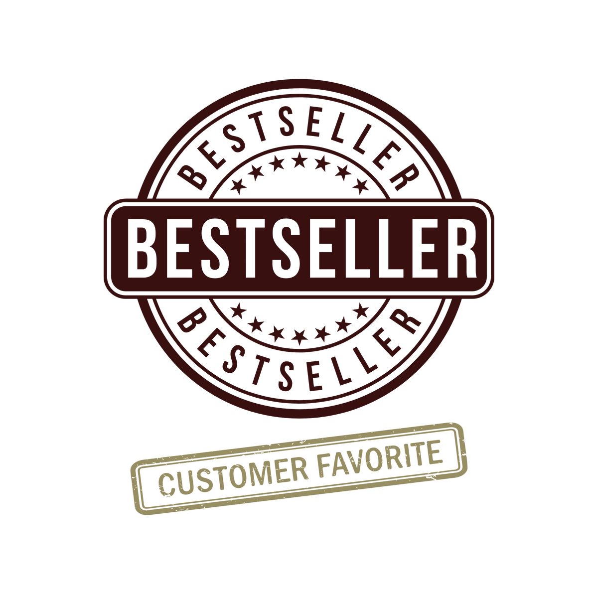 Best Sellers badge featuring the word BESTSELLER and a tag showing CUSTOMER FAVORITE.