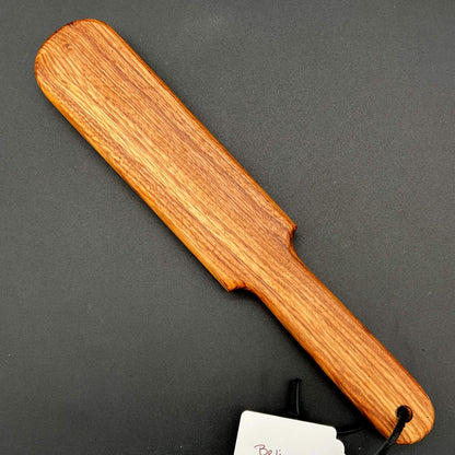 Pounder wooden paddle with natural finish, 12 inches long, simple paddle with rich wood grain.