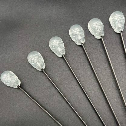 Close up of skull diabolical stick tips