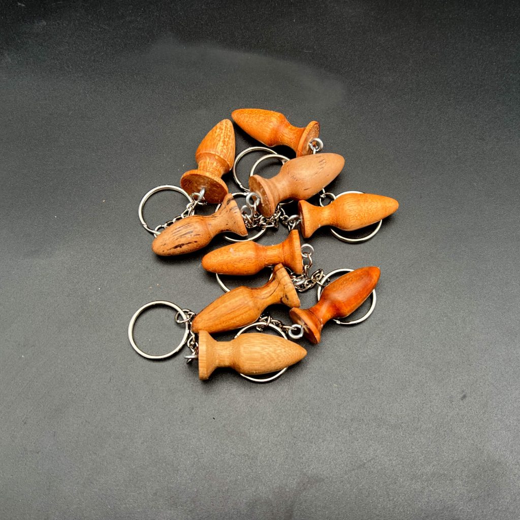 Multiple mini butt plug keychains