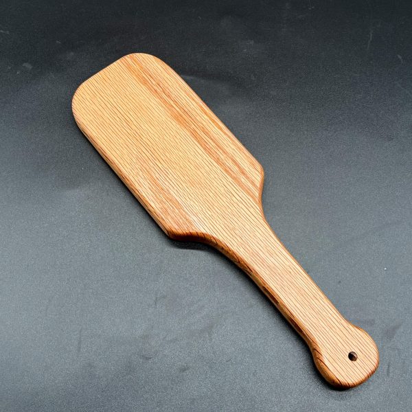 Hairbrush style wooden paddle made of Red Oak