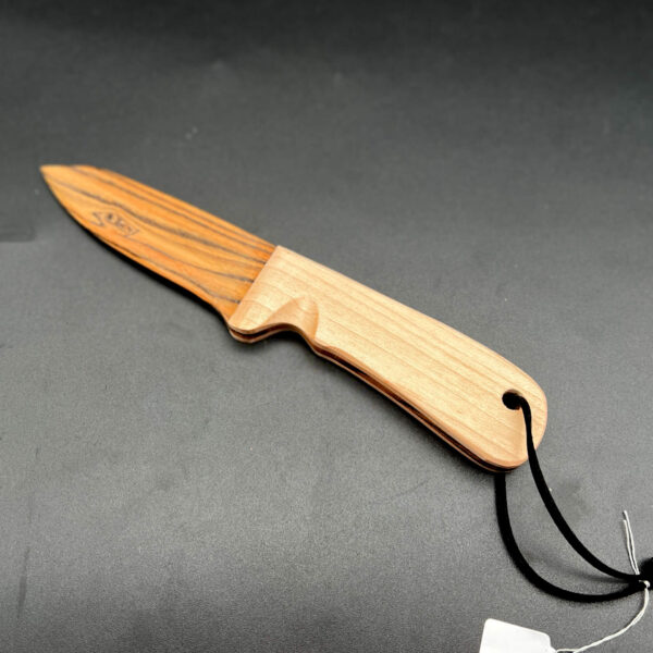 wooden knife made with Bocote for the blade and maple for the handle