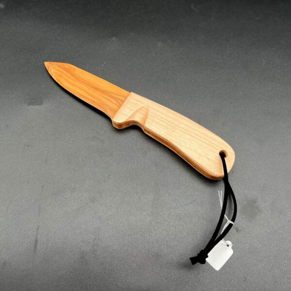 wooden knife made with Olive wood for the blade and maple for the handle