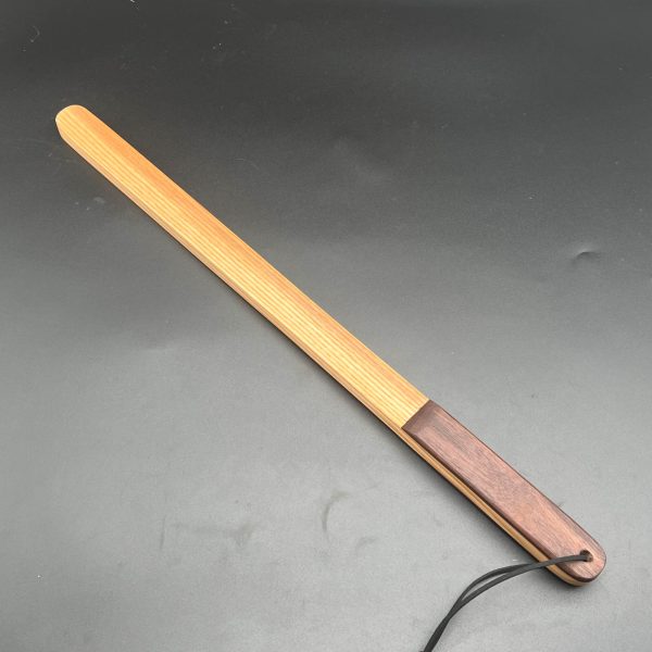 Thick stick made with Ash wood with a laminated handle