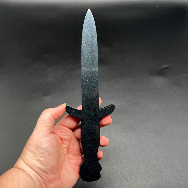 Knightly dagger made with black resin