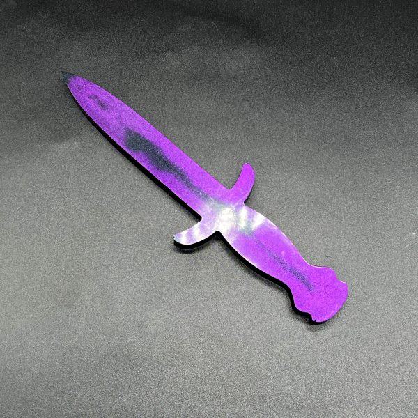 Purple and black resin dagger