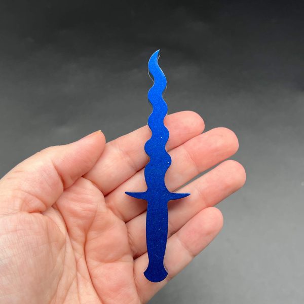 Blue resin dagger