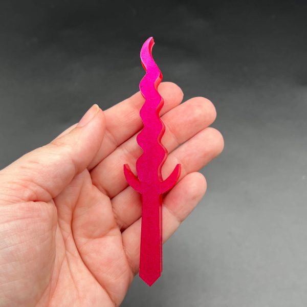 Hot pink resin dagger