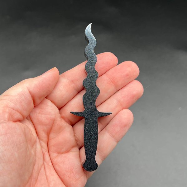 Black resin dagger