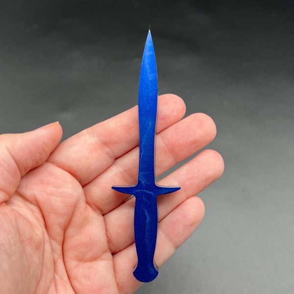 Blue resin dagger