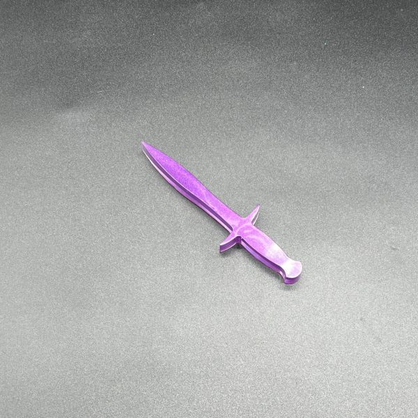 Purple and glow in the dark resin dagger