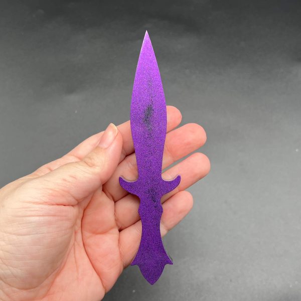 Purple and black resin dagger