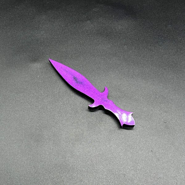 Purple and black resin dagger