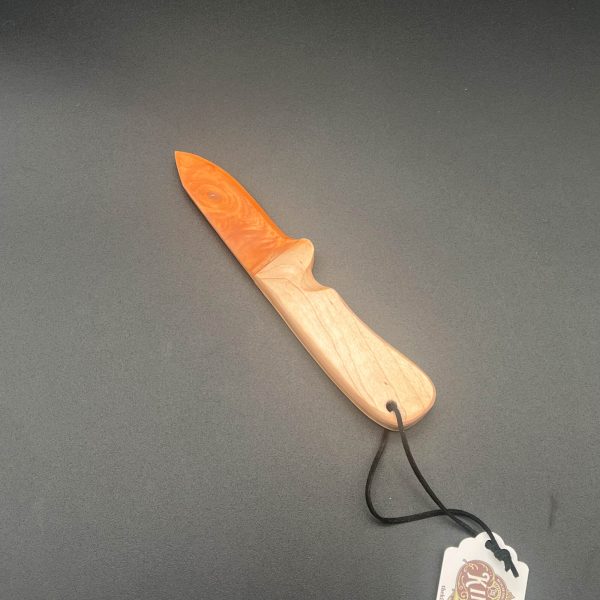 Wooden knife with a Cherry blade and maple handle