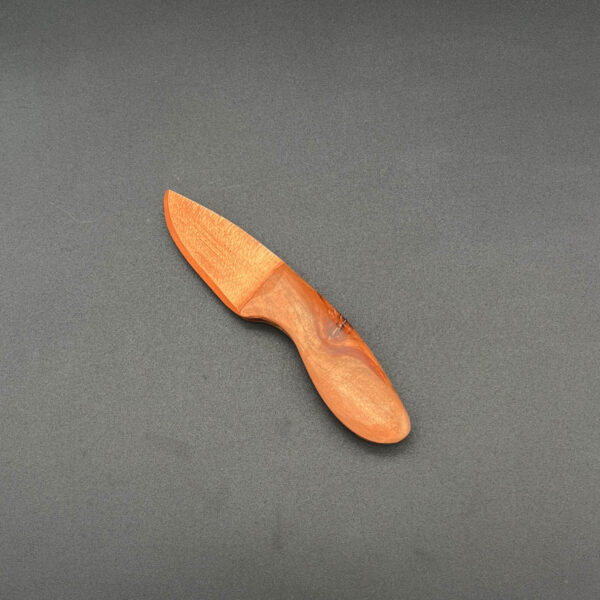 skinner wooden knife with a cherry blade